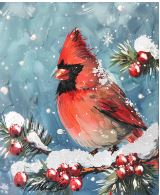 UPaint & Party Canvas Class “Christmas Cardinal!”